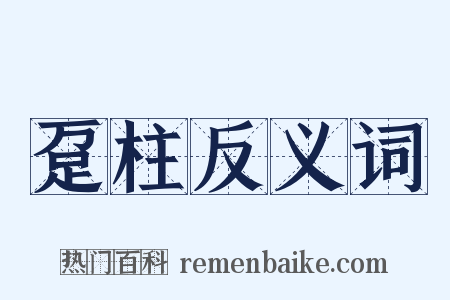 趸柱反义词是什么意思的图片